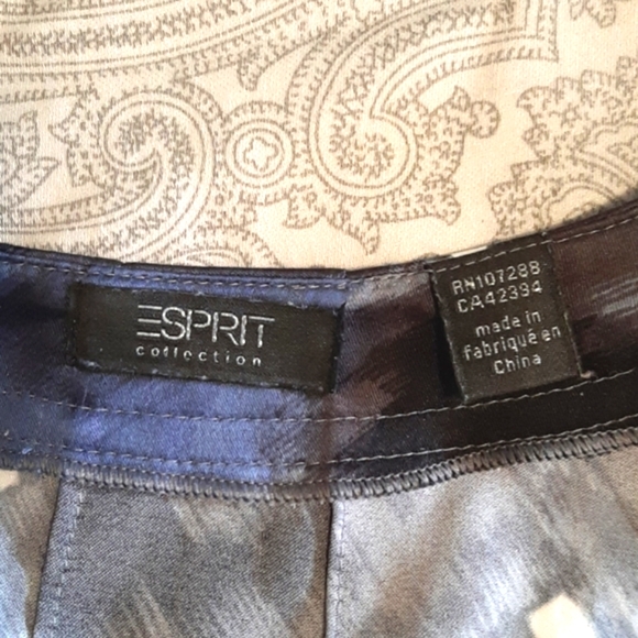 **3/$25**  ESPRIT Sleeveless Sateen Blouse Blue/Black/Grey/White - Small - Picture 7 of 7